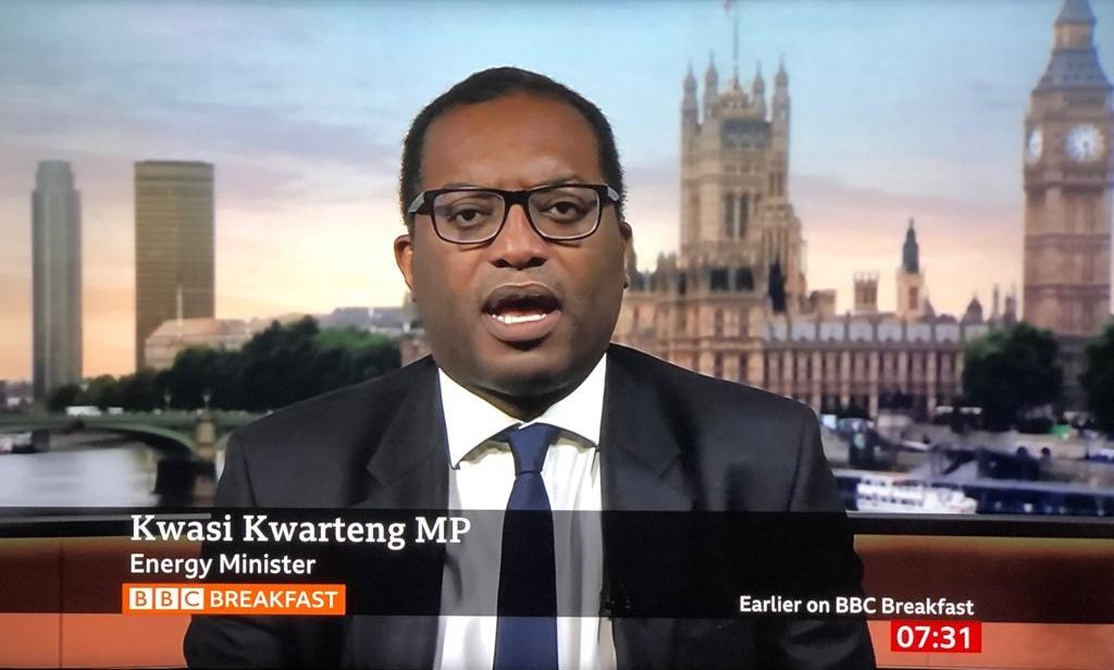 answering questions from journalists, Kwasi Kwarteng, BBC Breakfast