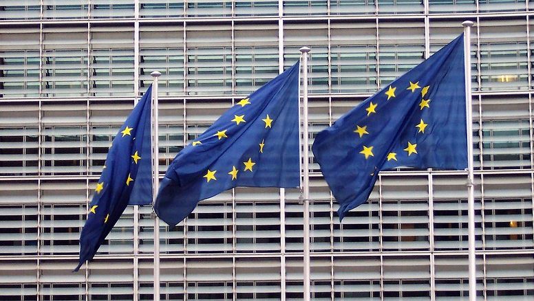 EU flags, the moral authority, answering a journalist's questions