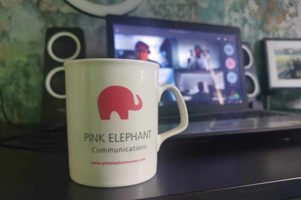 pink elephant comms, boris johnson speech