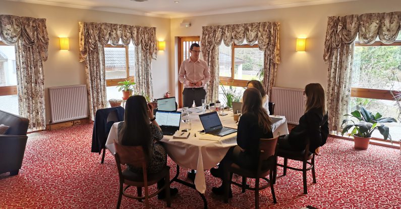 marketing writing course, pink elephant, newtonmore training group round the table