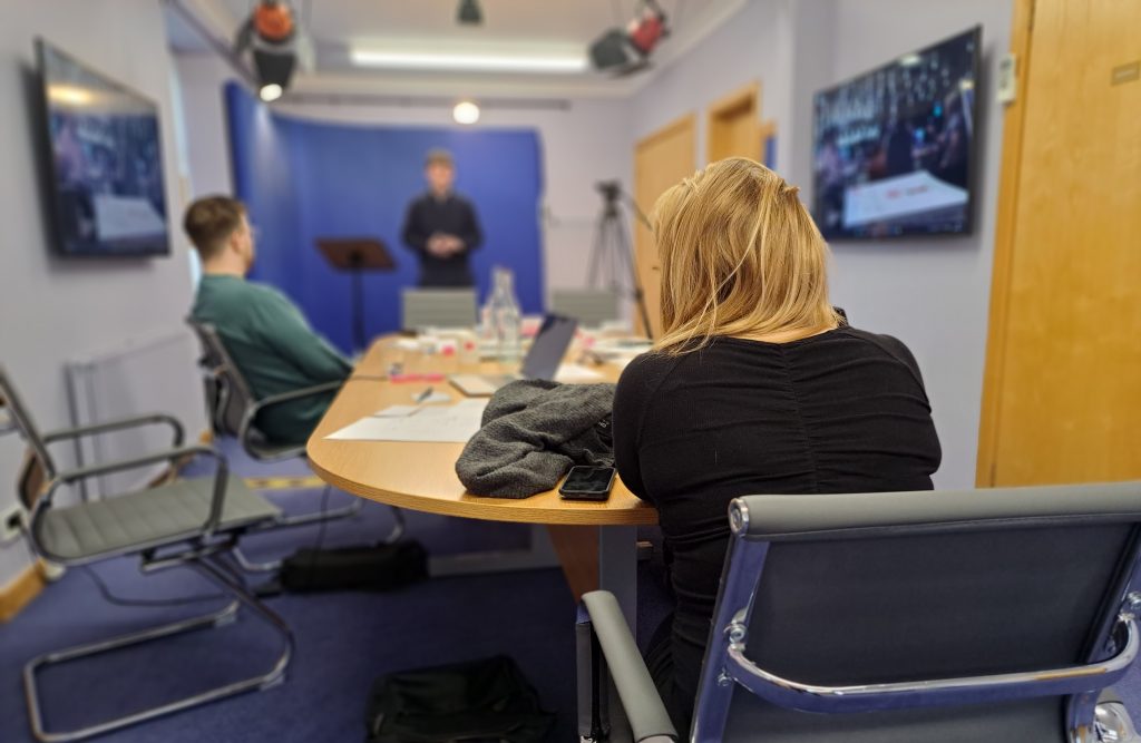 media training provider scotland, how our training room looks