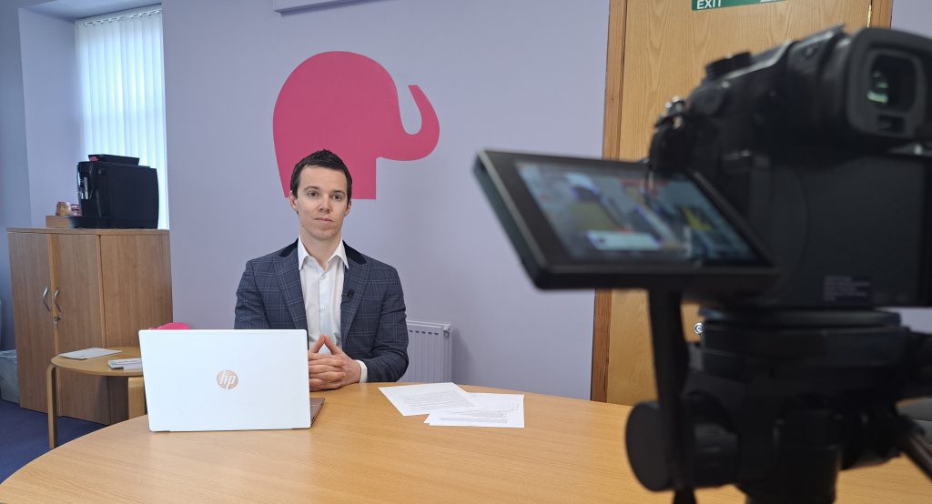 london presentation skills, andrew mcfarlan on camera