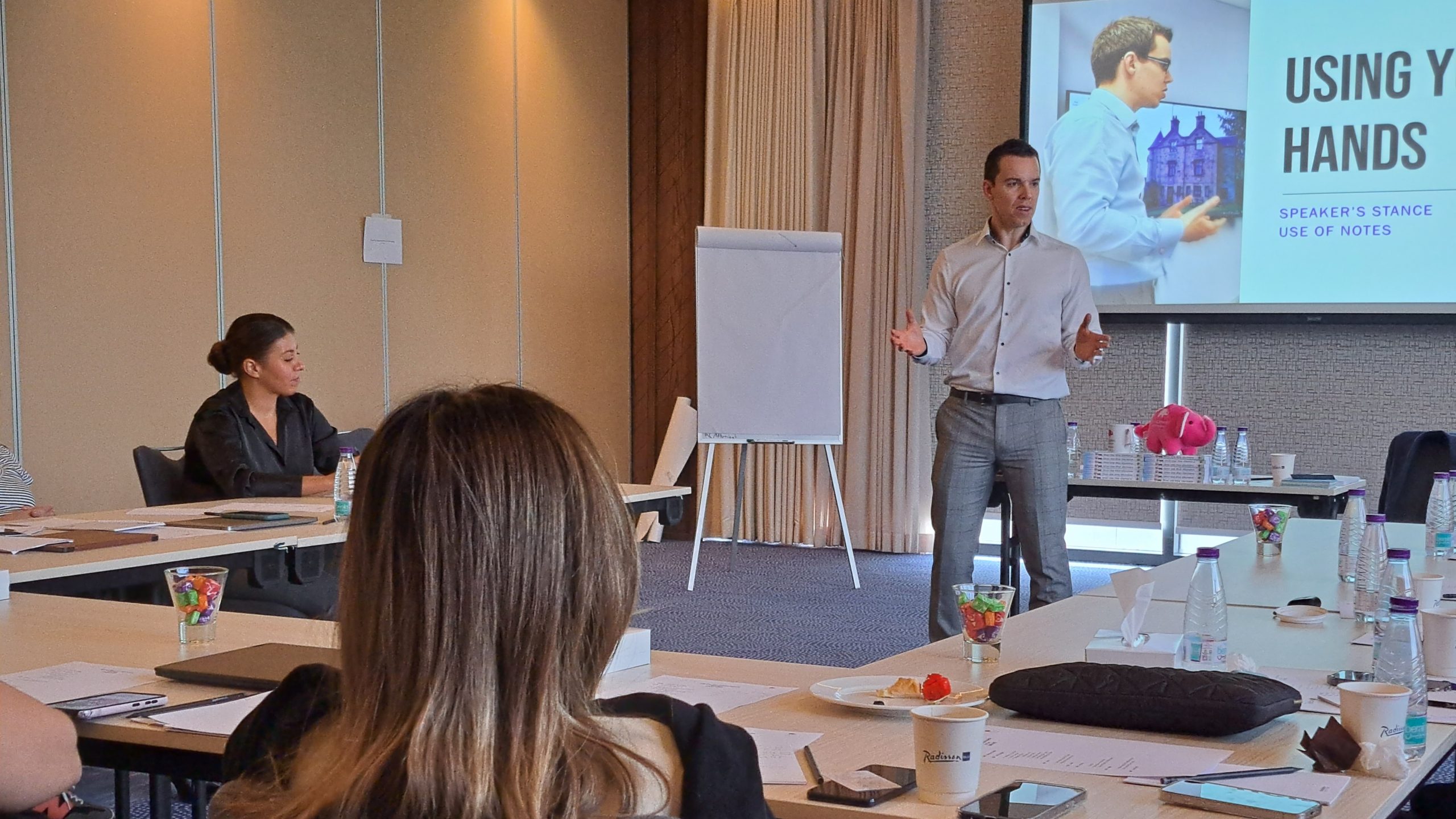 Talk like TED: Storytelling training, Storytelling Training for Leaders, andrew mcfarlan speaks to a room in riyadh
