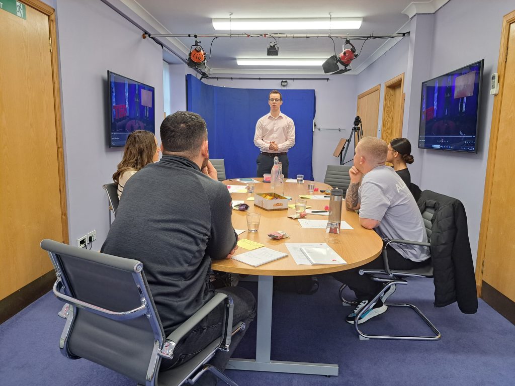 TED Talk Training London, andrew mcfarlan leads a course