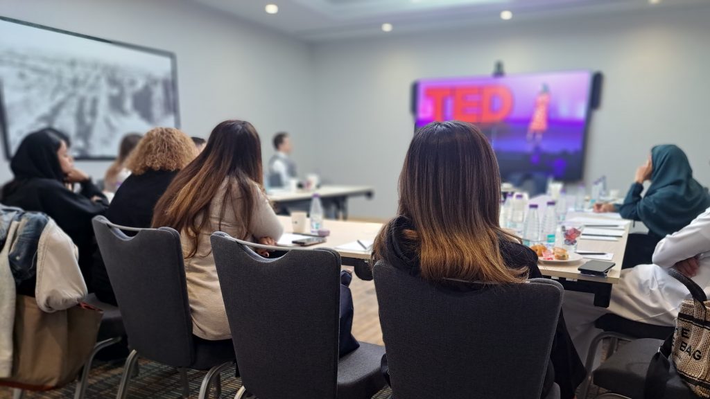 TED Talk training Scotland, riyadh training with pink elephant